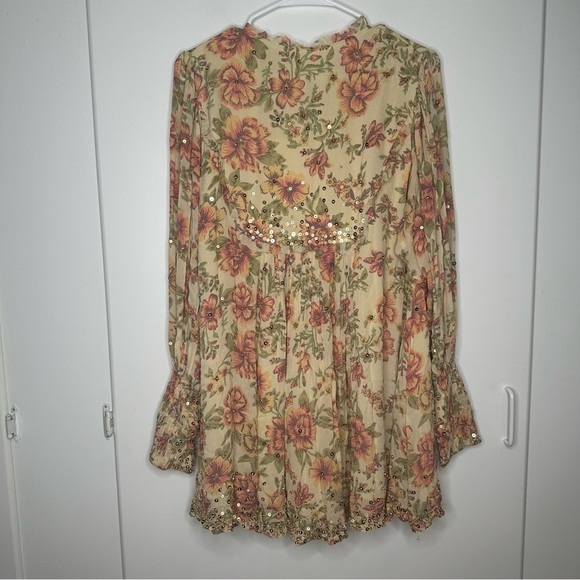 NWT Free People Bali Golden Sun Printed Mini Dress Size Small - Picture 9 of 11